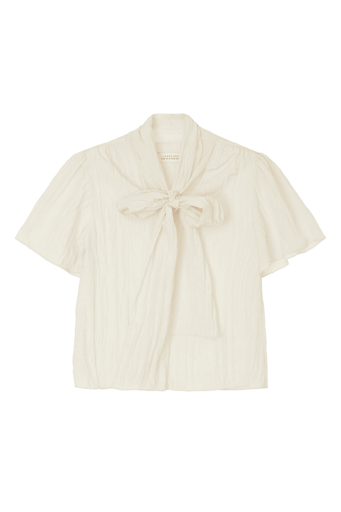 Silence Scarf Blouse (Ivory)