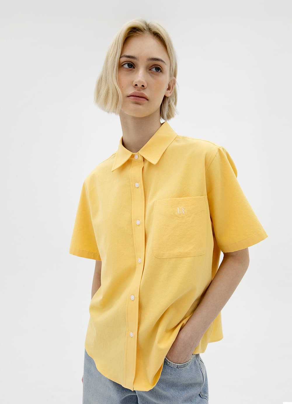 Oxford Half Sleeve Shirt - Yellow