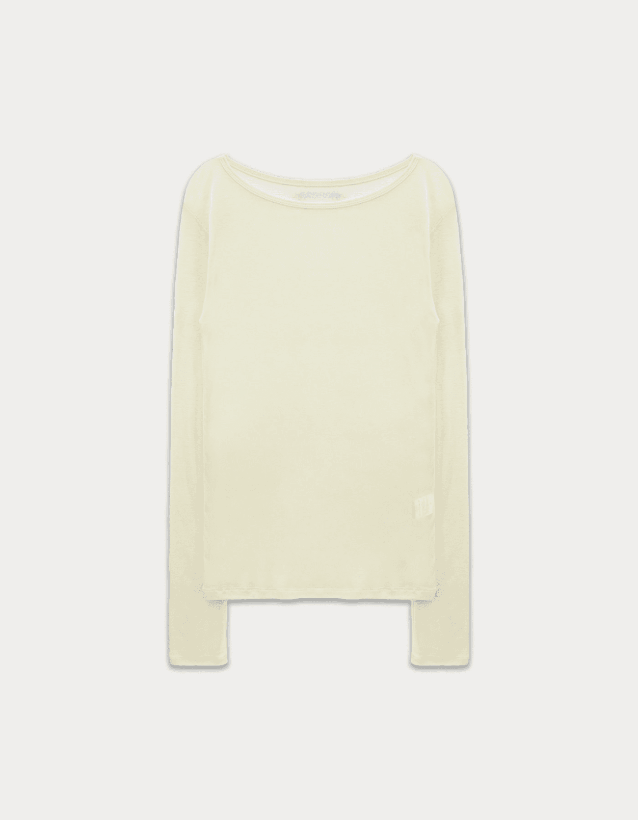 See-through long top - light yellow