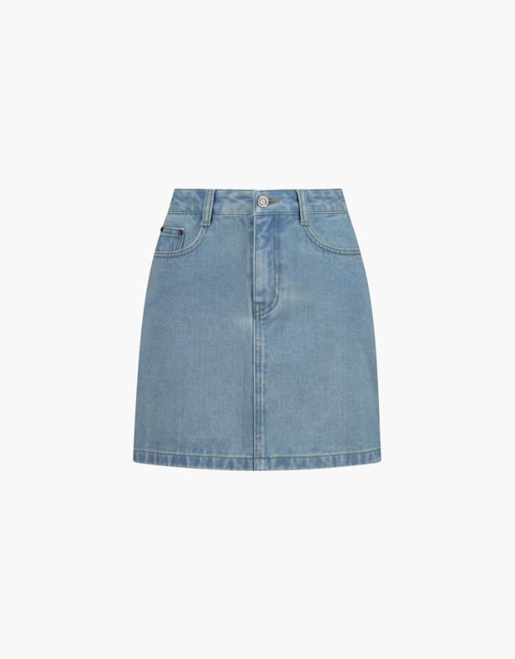 standard denim mini skirt - medium blue