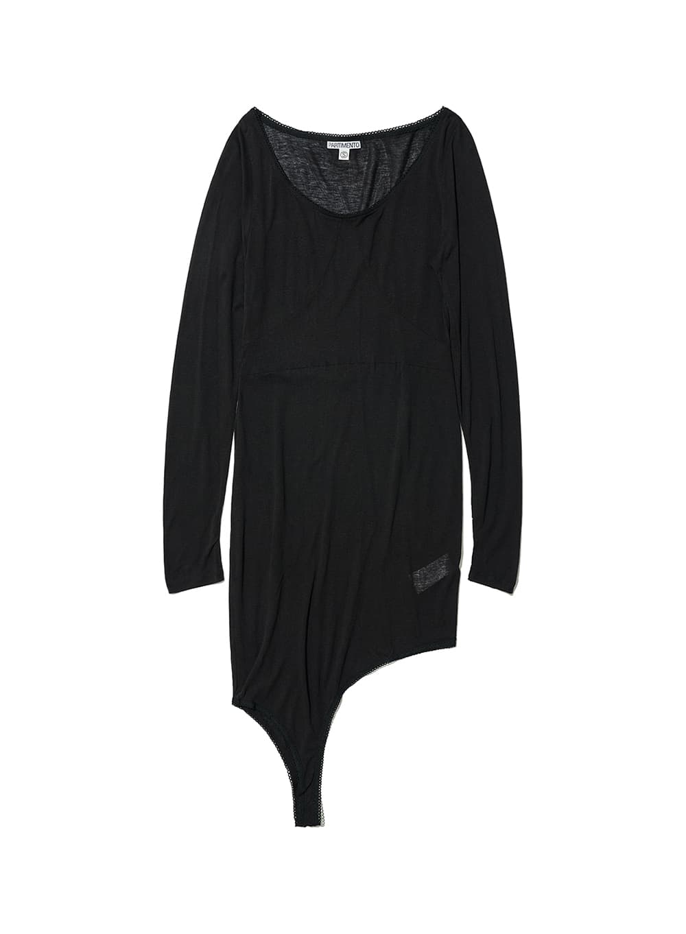 TRANSFORM LAYERED JERSEY LONG SLEEVE DRESS_BLACK