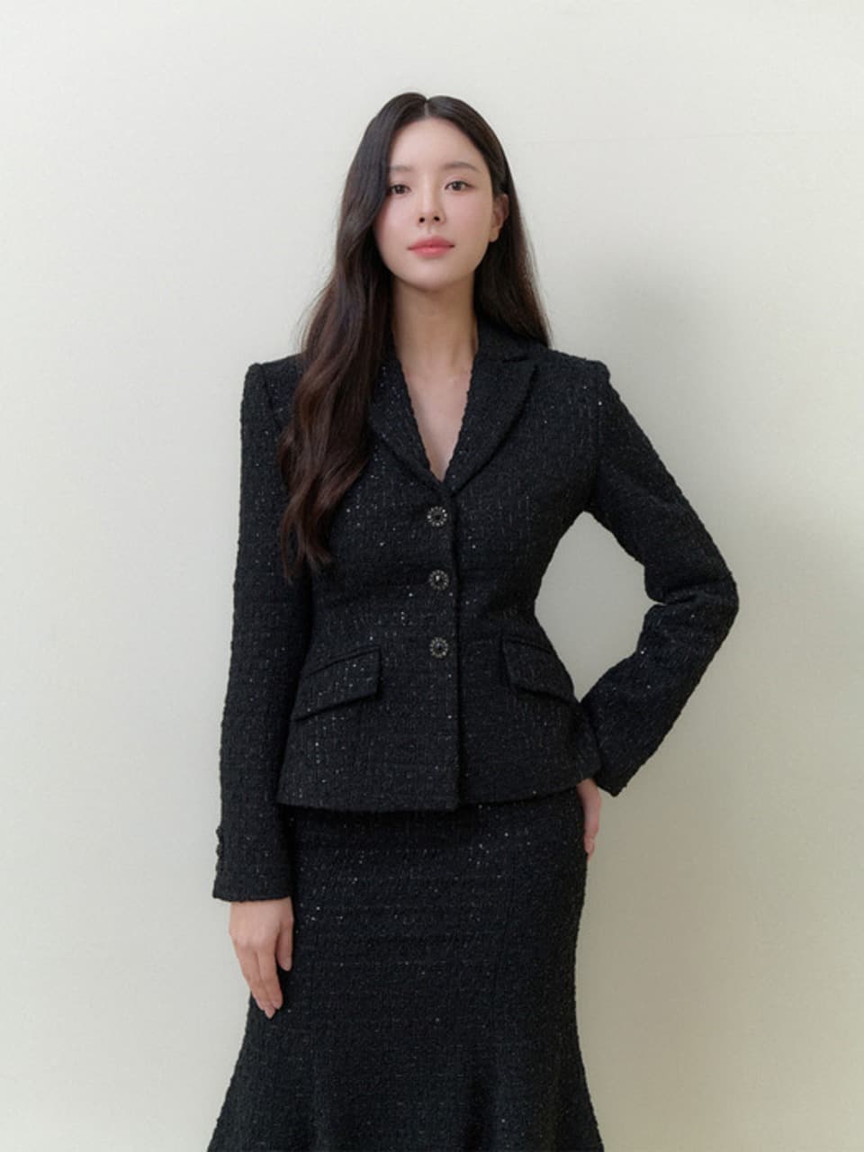 Tweed Signature Tailored Jacket / Black(2color)