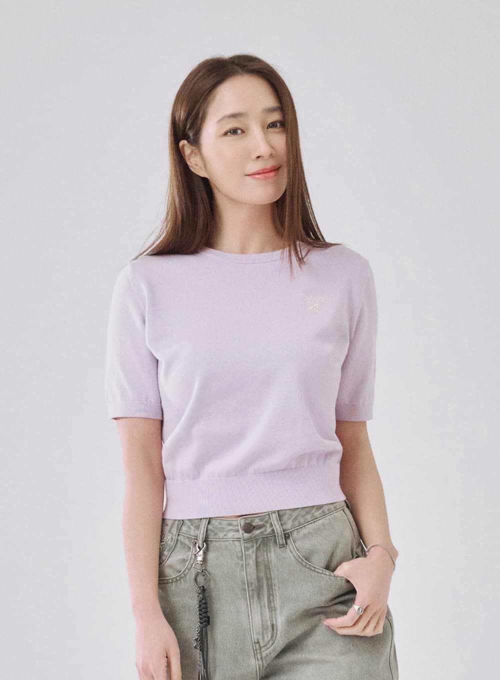 (W) Loren Fine Half Knit - Lavender