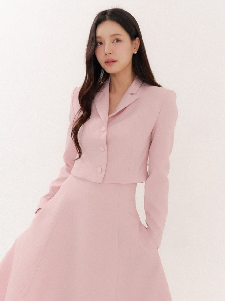 Signature Cropped Jacket/ Pink