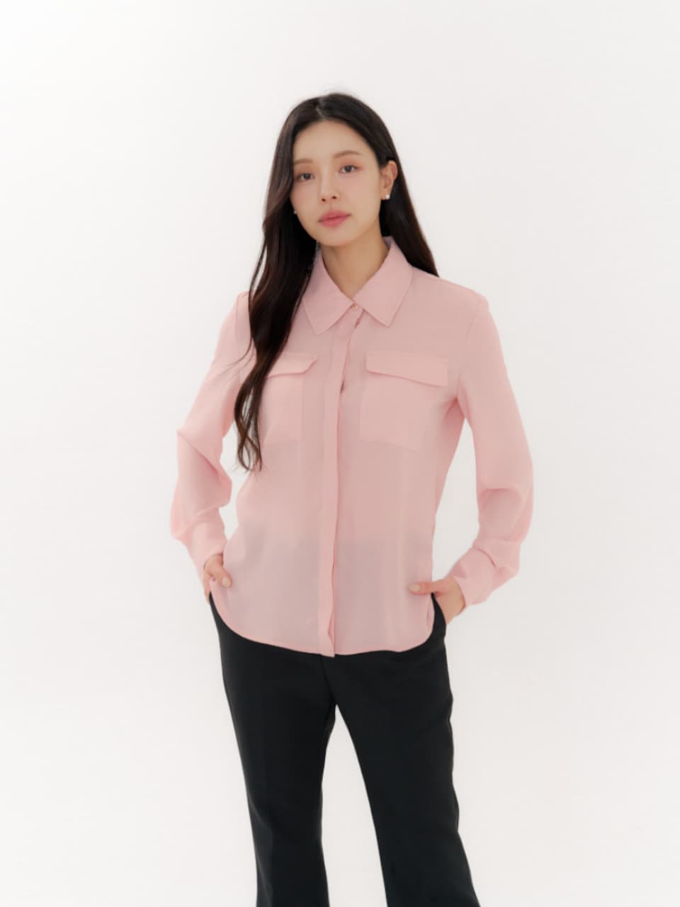 Big-Pocket Blouse / Pink(3color)