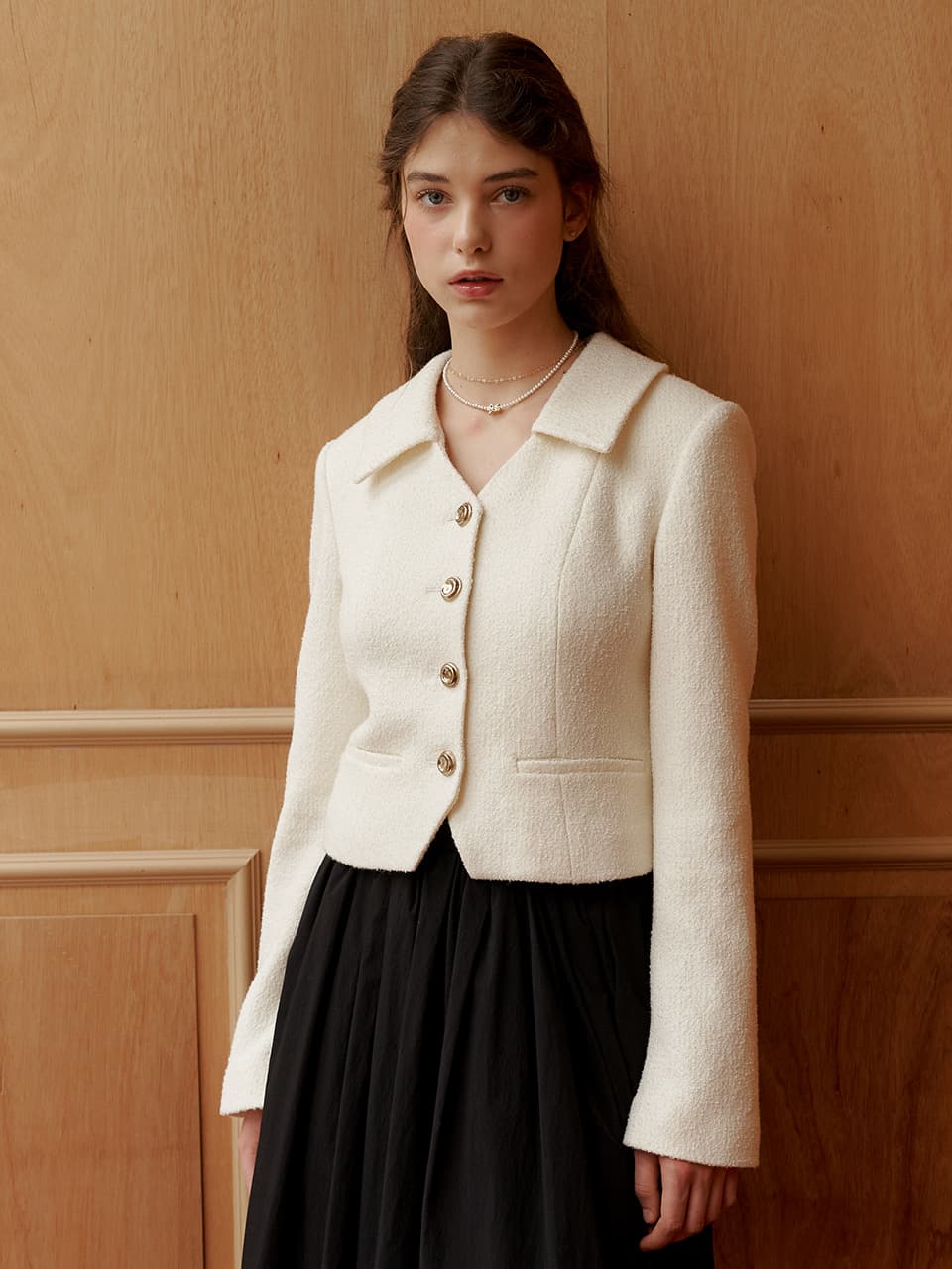 Pebble Tweed Jacket(2color)