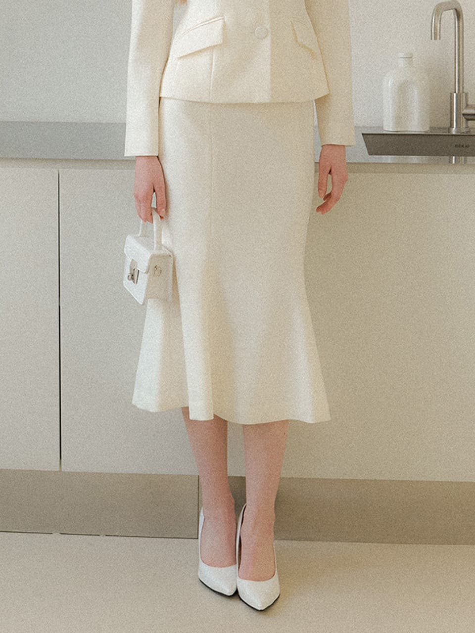 Signature Mermaid Skirt / Ivory(2color)