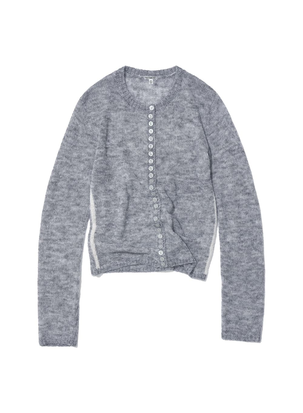 93 JACQUARD SHEER KNIT CARDIGAN_MELANGE