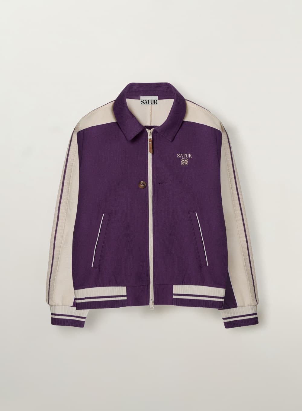 (W) Lawton Lining Collar Track Zip-up Jacket - Purple