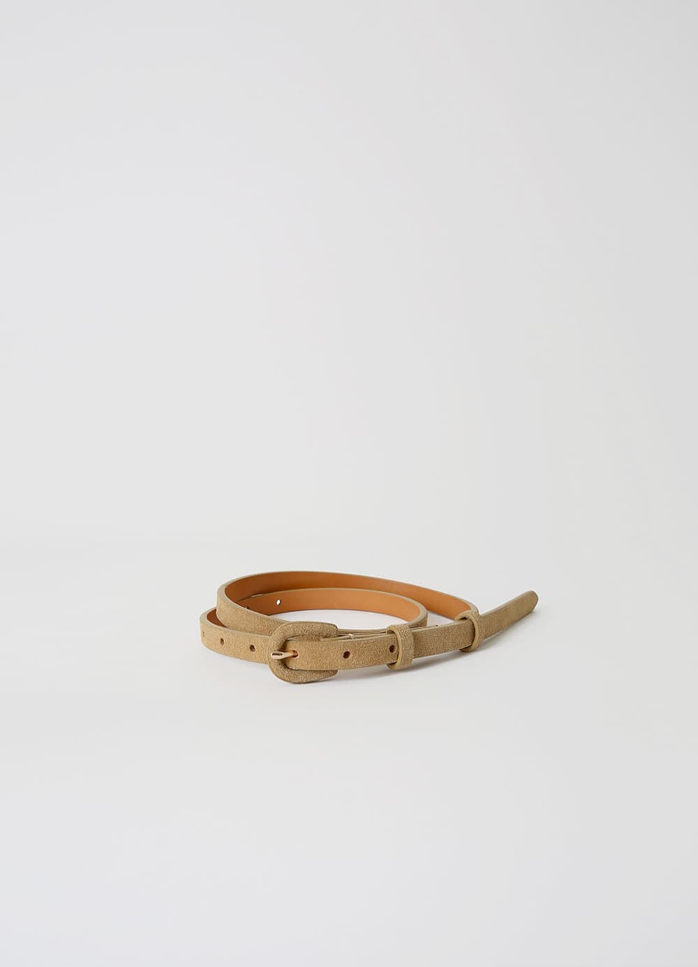Classic Suede Belt - Peanut