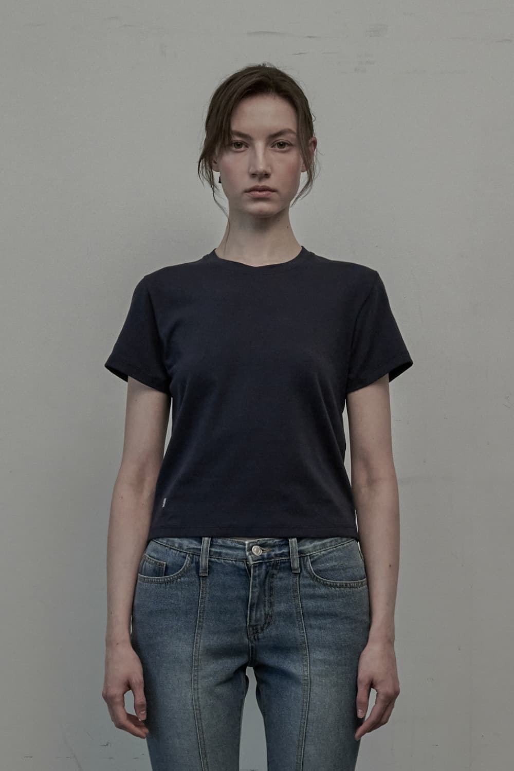 Logo Embroidered T-Shirt - Navy