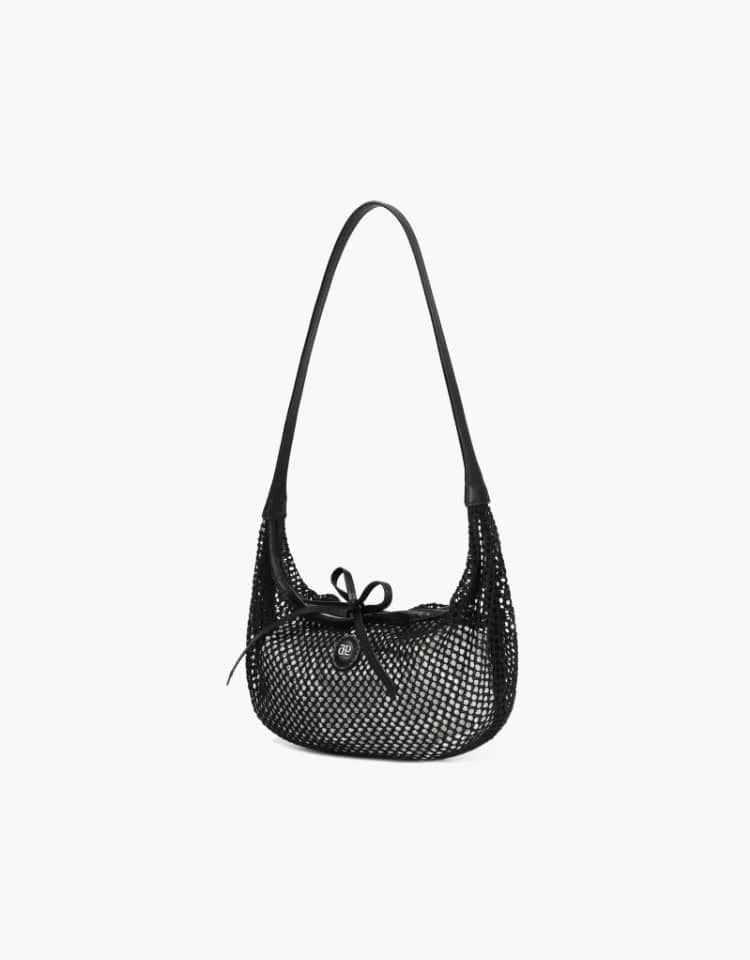 airy net bag (shoulder) - black (S)