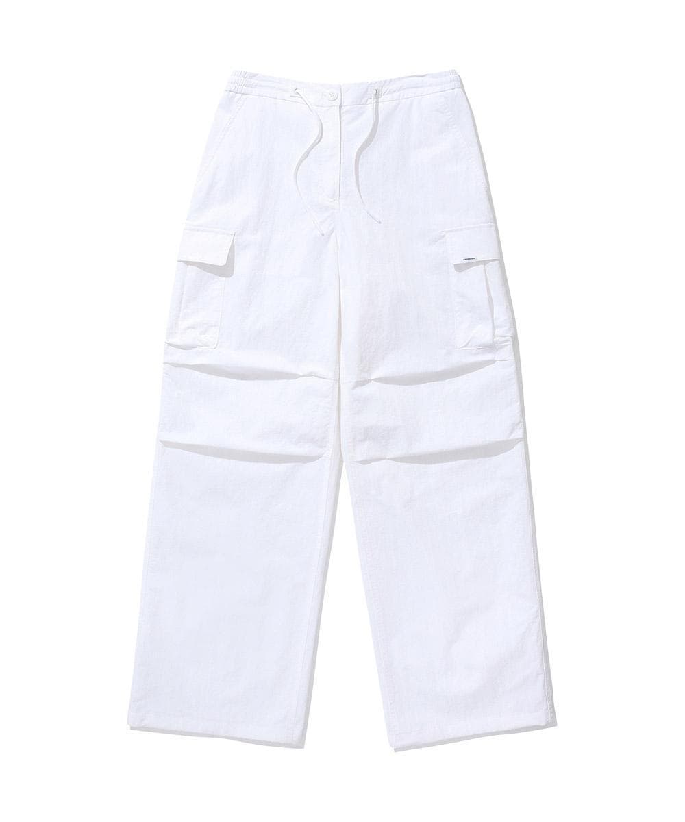 우먼 파라슈트 카고 팬츠 White