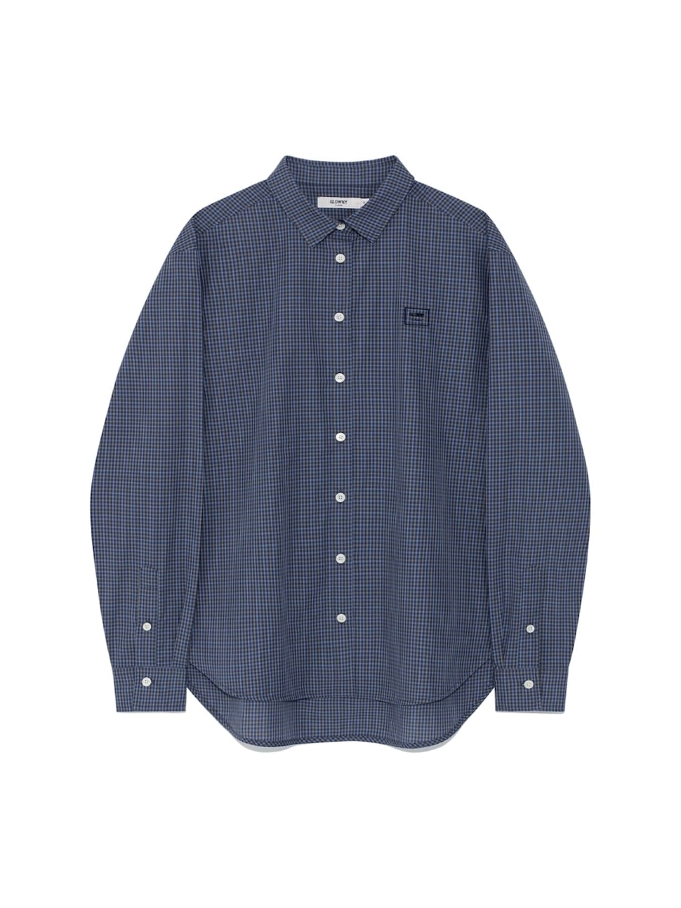 G CLASSIC EMBROIDERED BUTTON-UP SHIRT (NAVY)