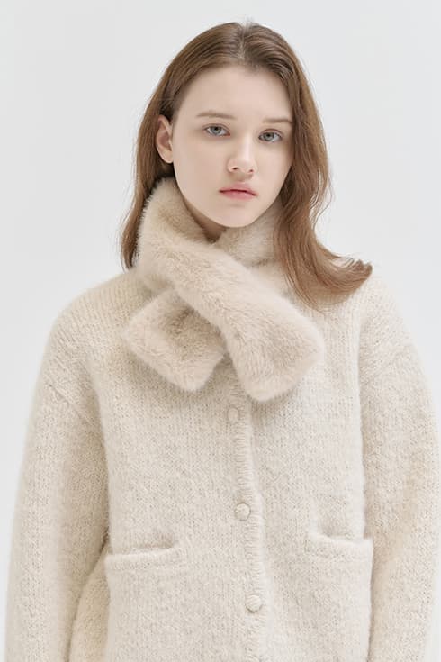 24WN alpaca knit cardigan [IV]