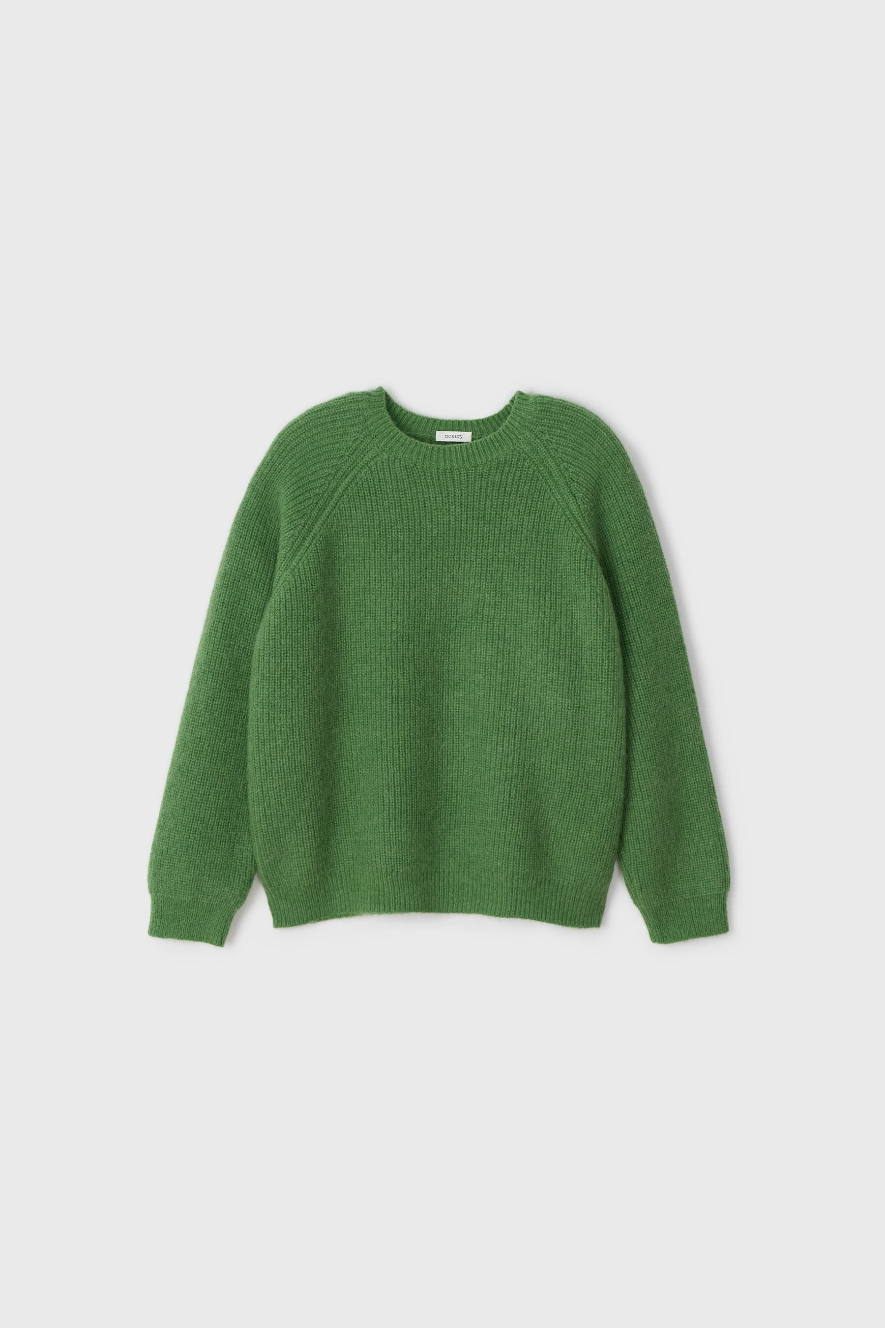 Mohair Round Knit Pullover (Green)