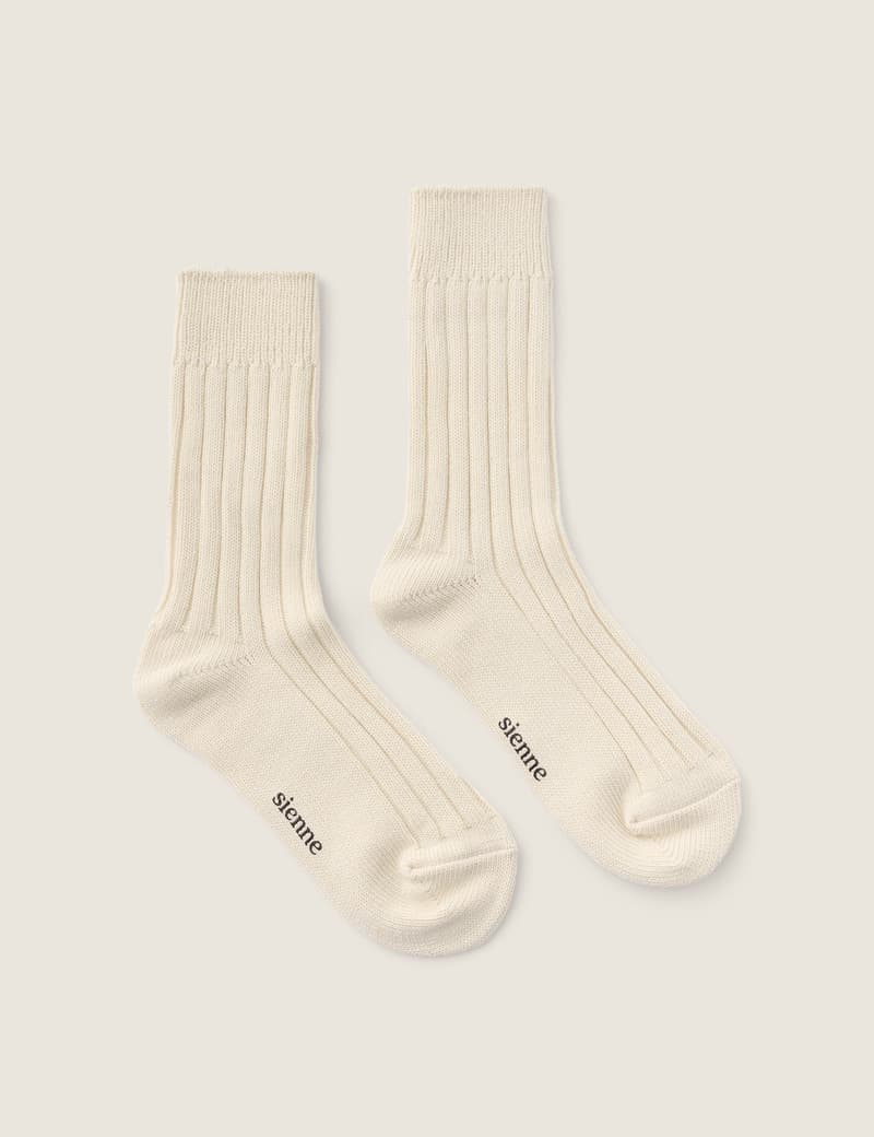 Logo Cotton Socks (Cream)