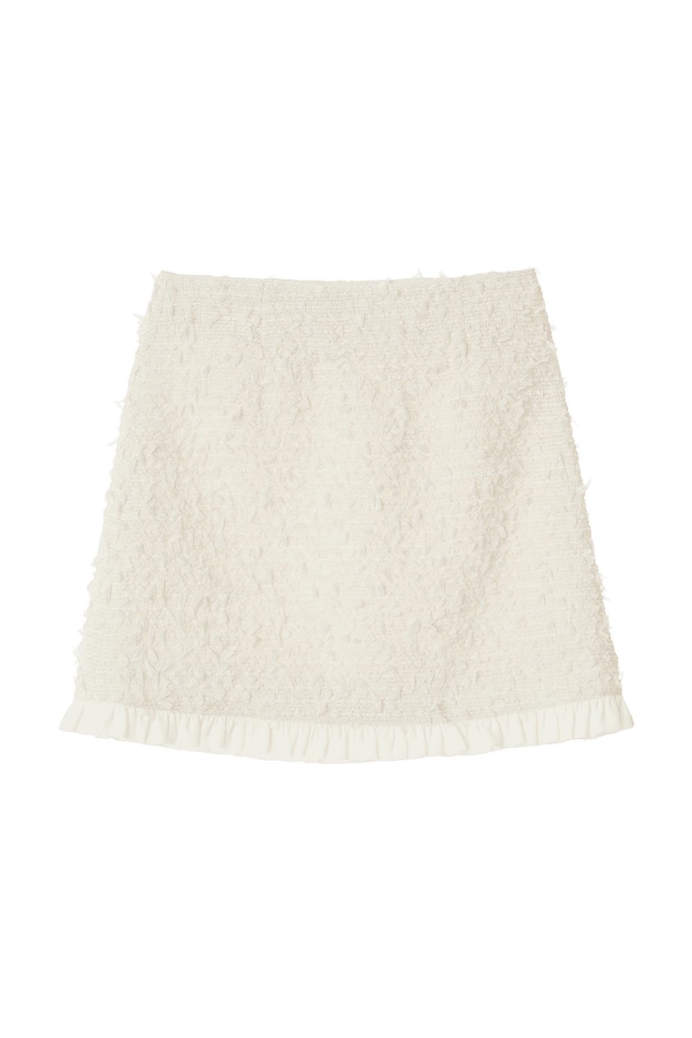 Frill Tweed Skirt (Ivory)
