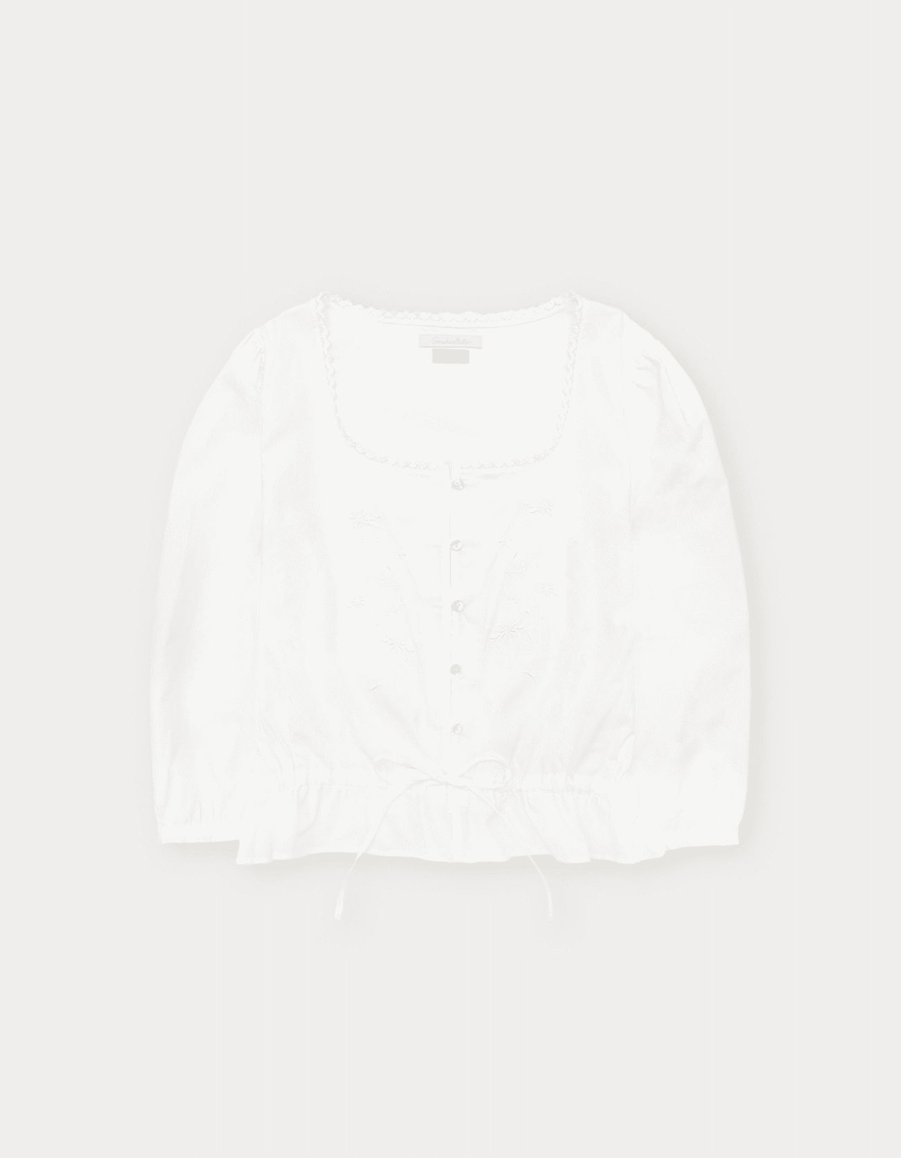 Anne Ribbon Blouse - Ivory