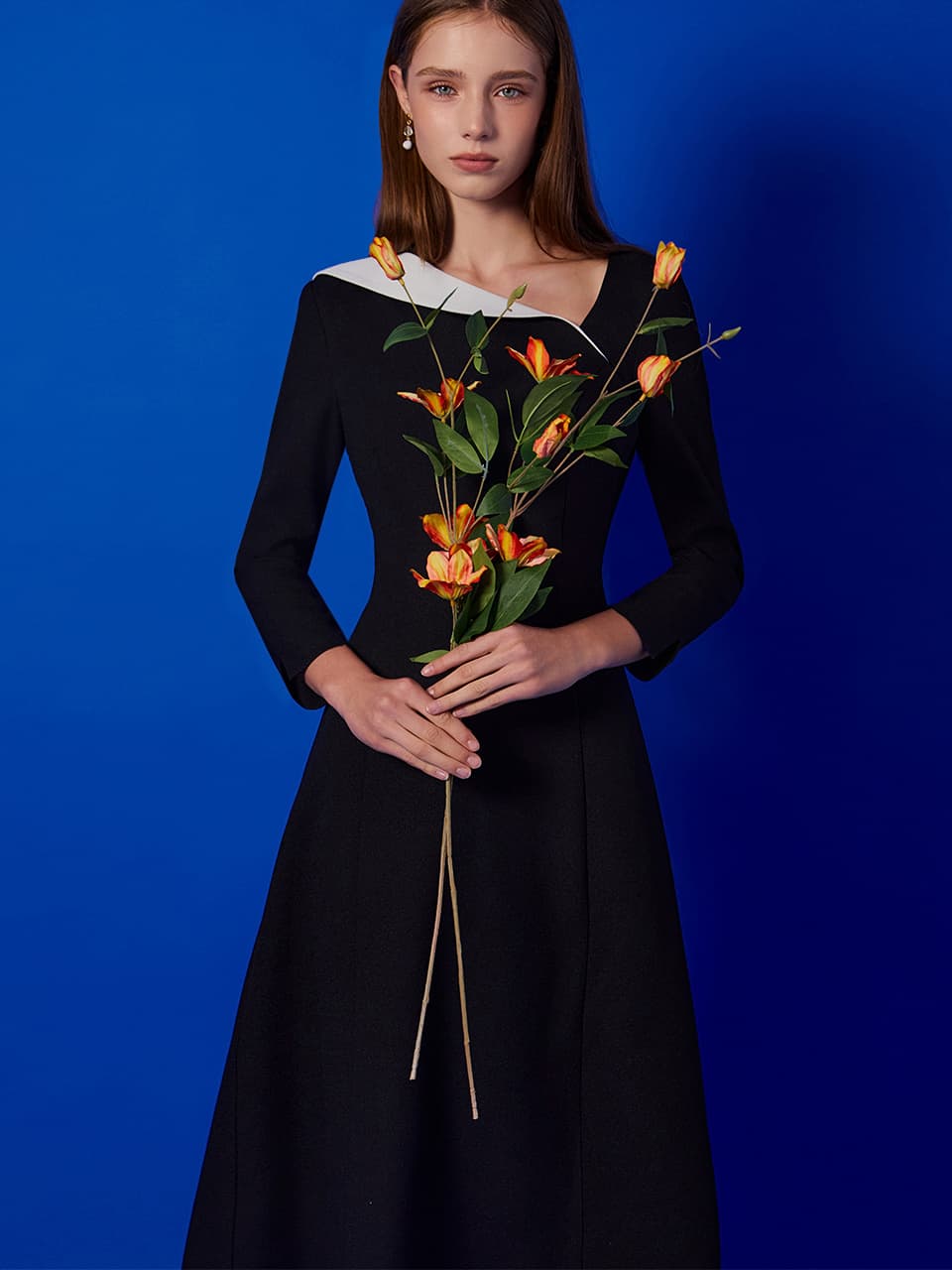 Stand flare dress