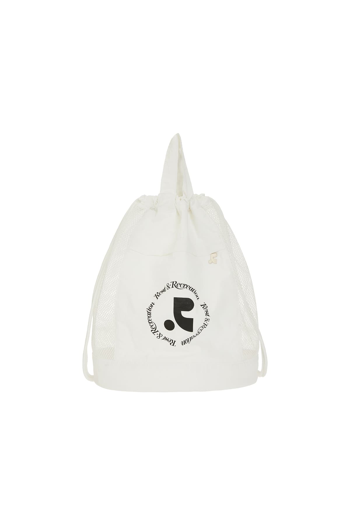 LOGO MESH BACKPACK - WHITE