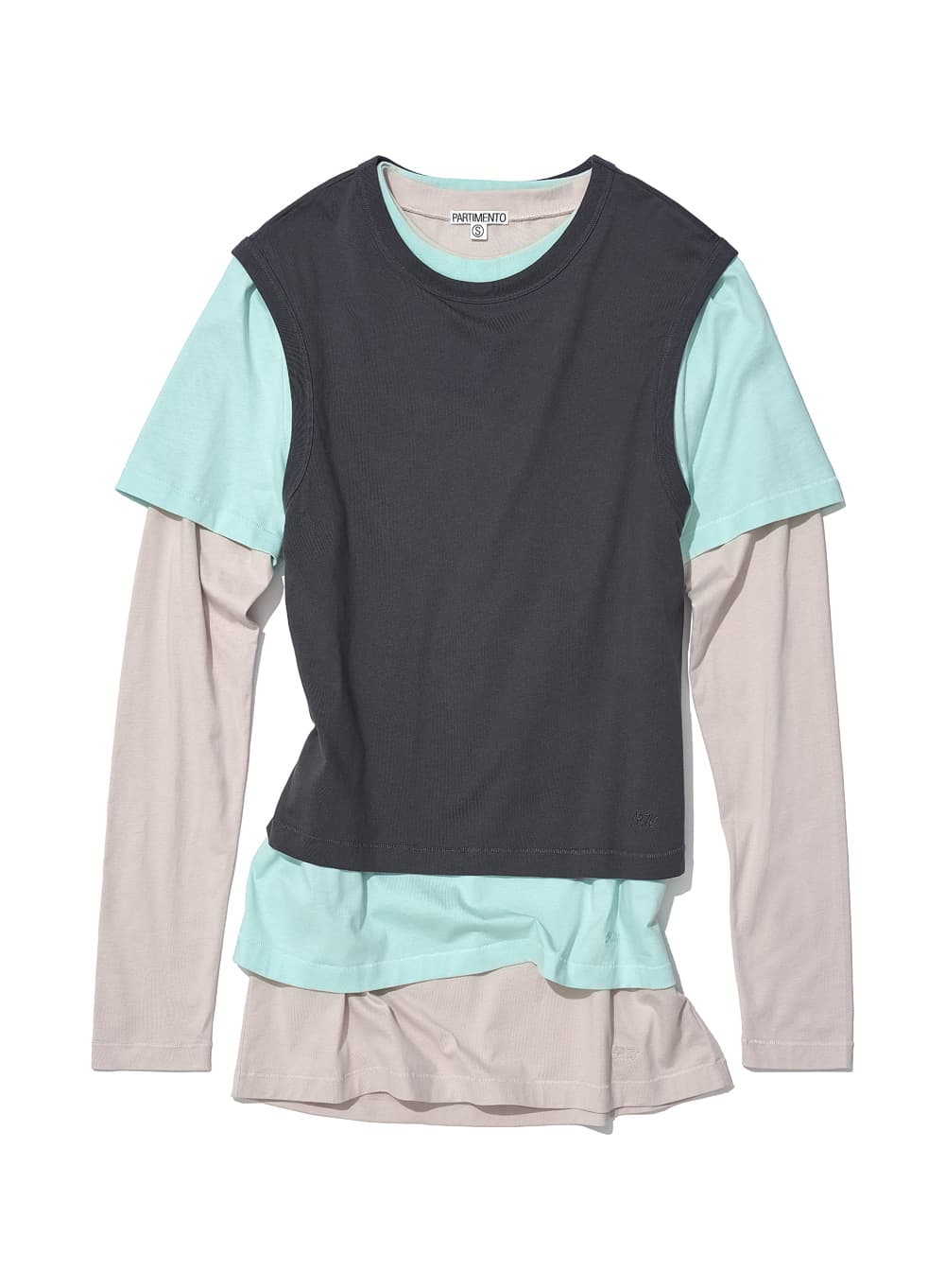 (SET) 3 IN 1 ESSENTIAL LAYERED TEE_CHARCOAL