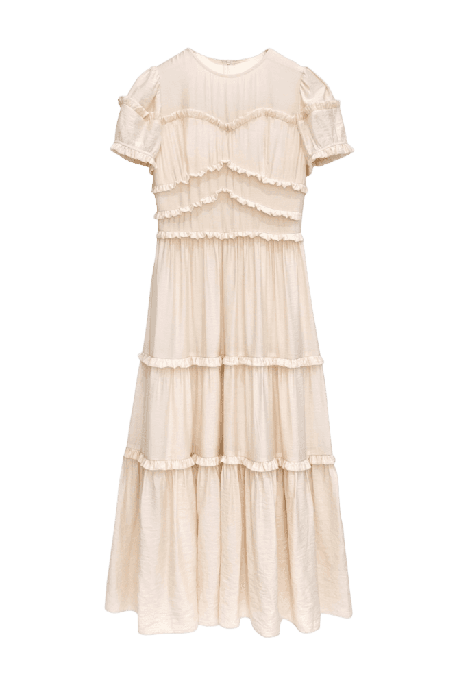 Frill Can-can Dress (Ivory) 함은정 착용