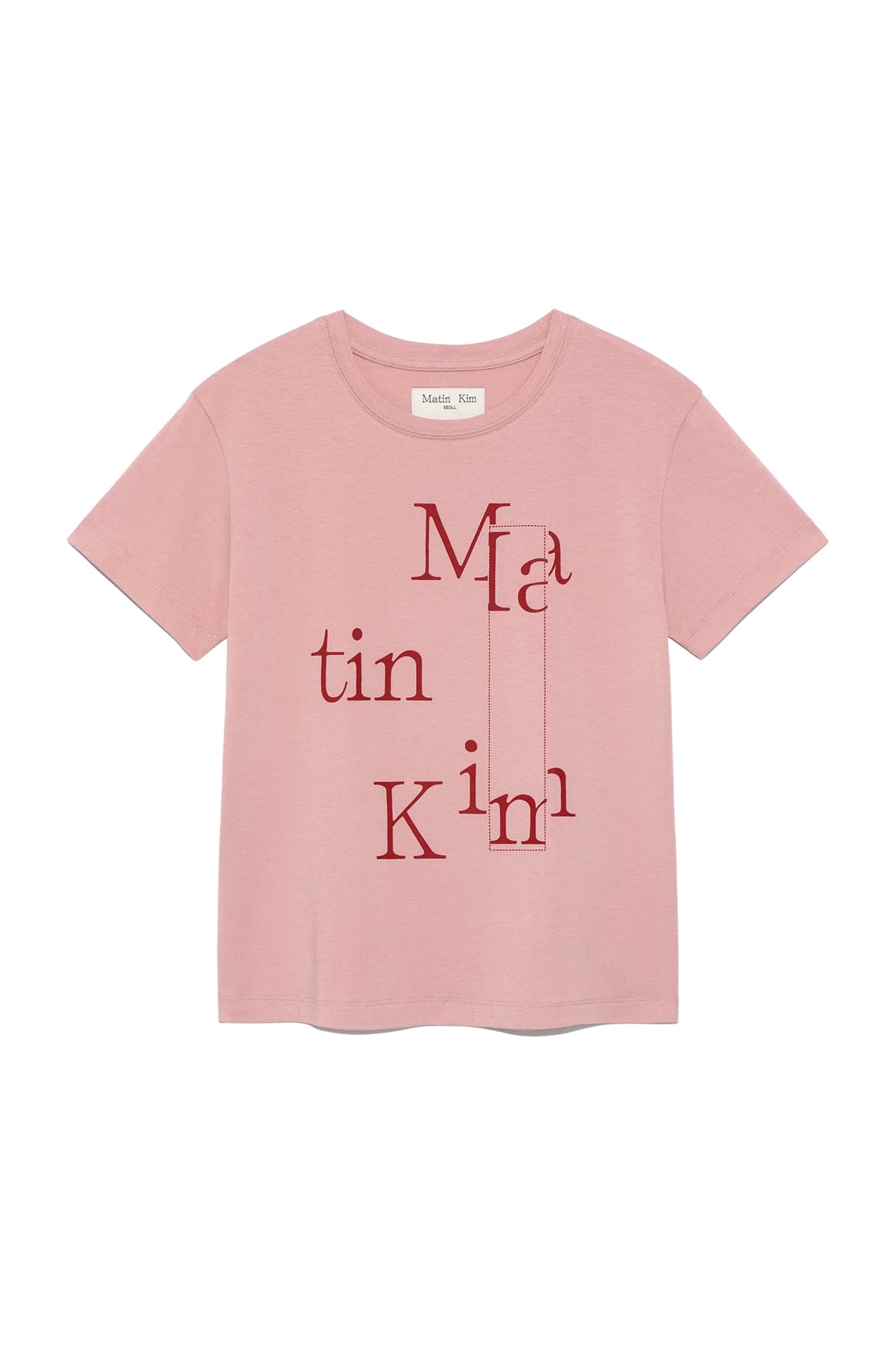 PATCHWORK GRAPHIC PRINTING LOGO TOP IN PINK