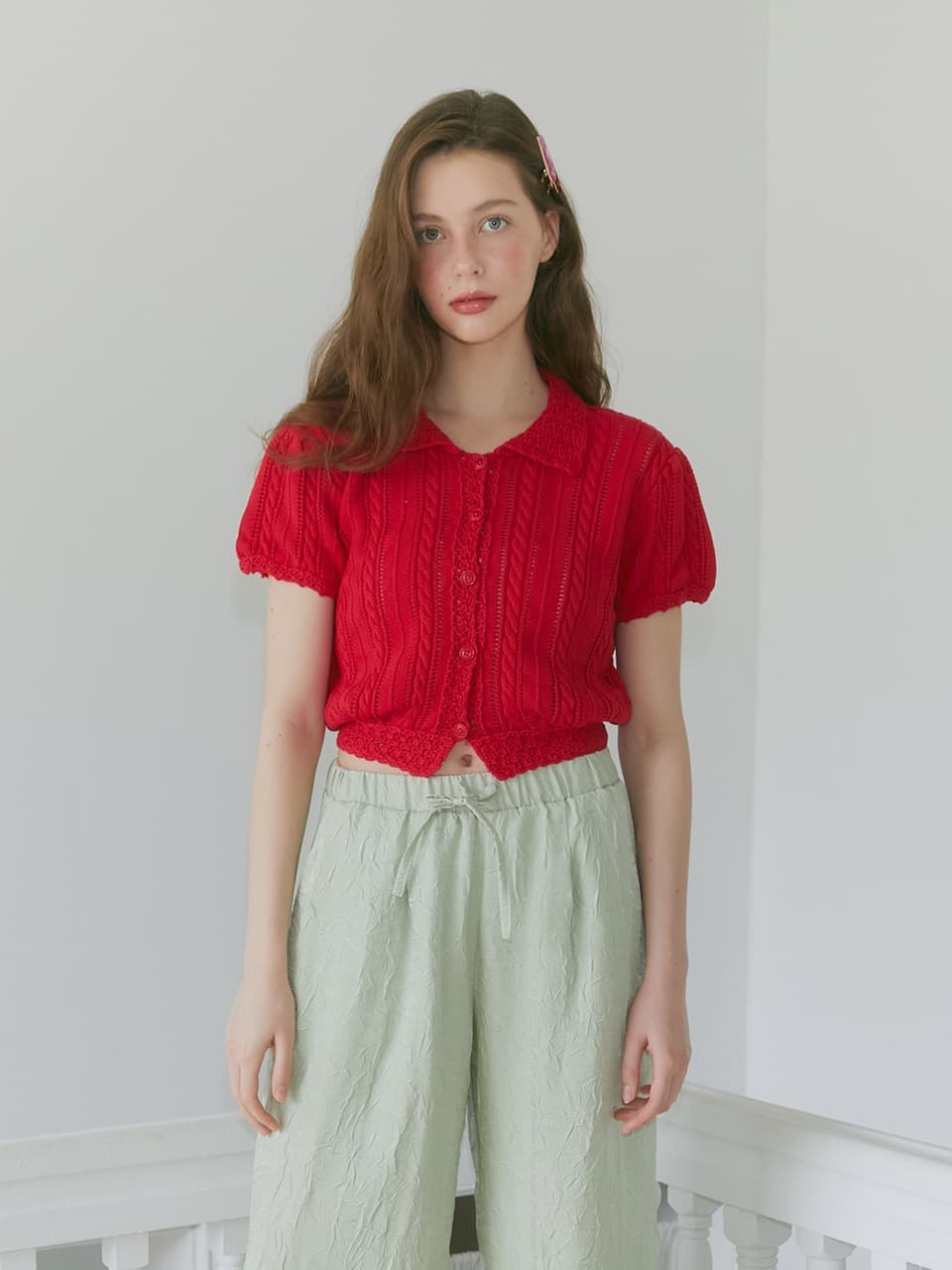 PETIT CROCHET KNIT (RED)
