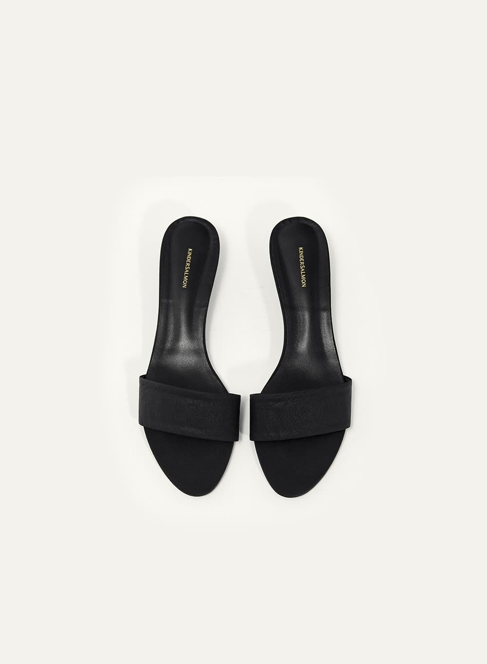Moire Kitten Heels Black