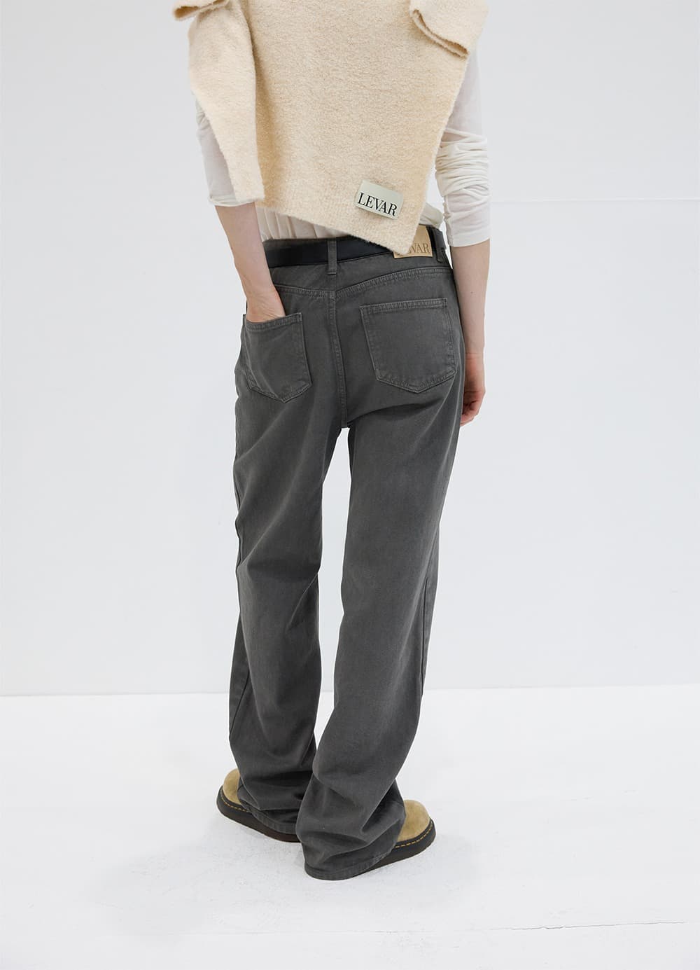 Relaxed Fit Denim - Stone Khaki