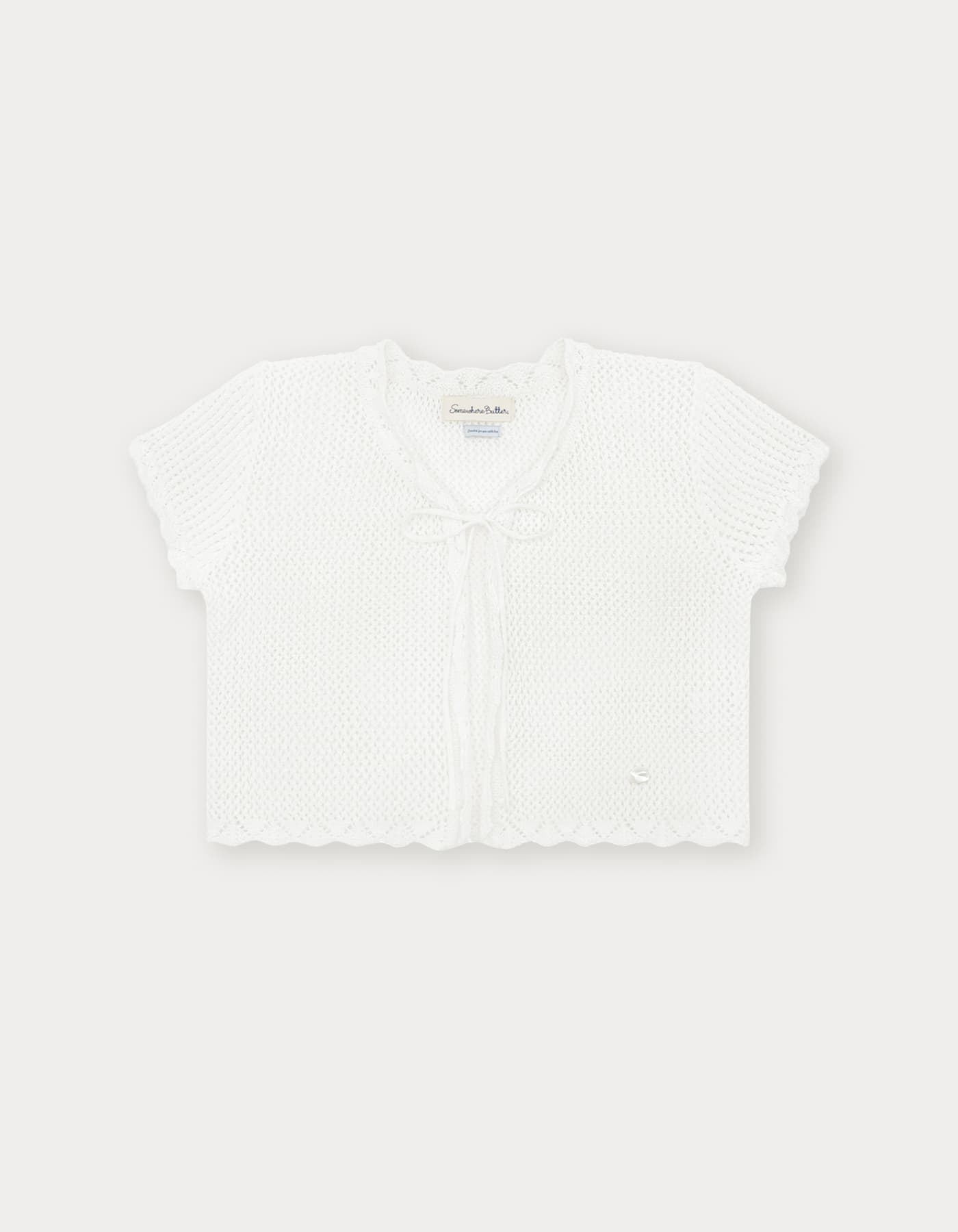 Beny Ribbon Cardigan - Ivory