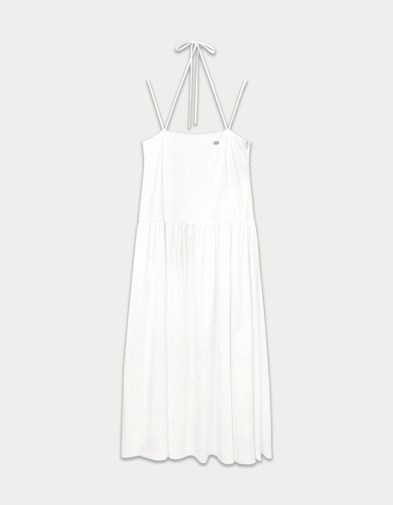 Halter neck long dress - ivory