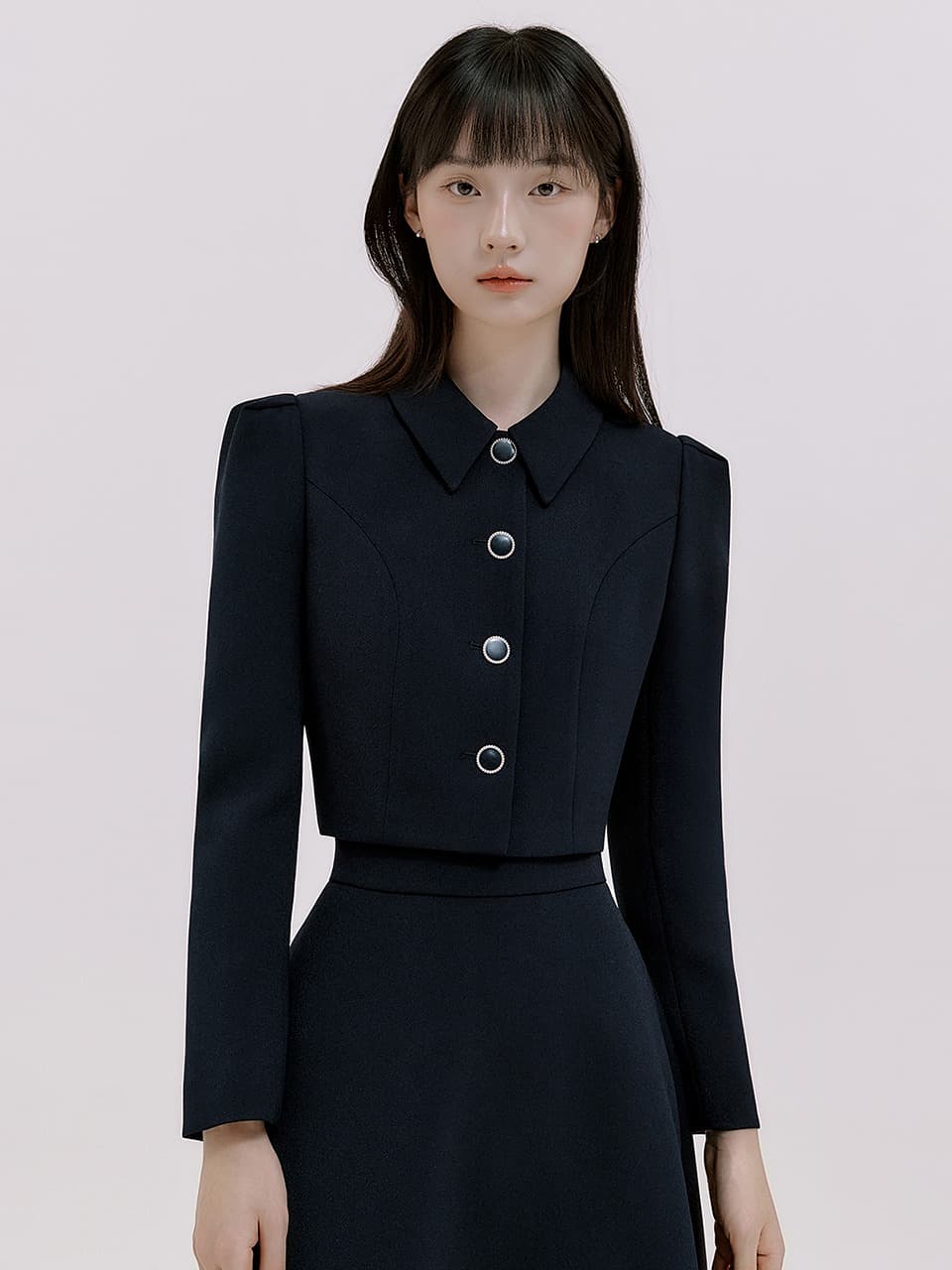 Signe crop jacket_Navy