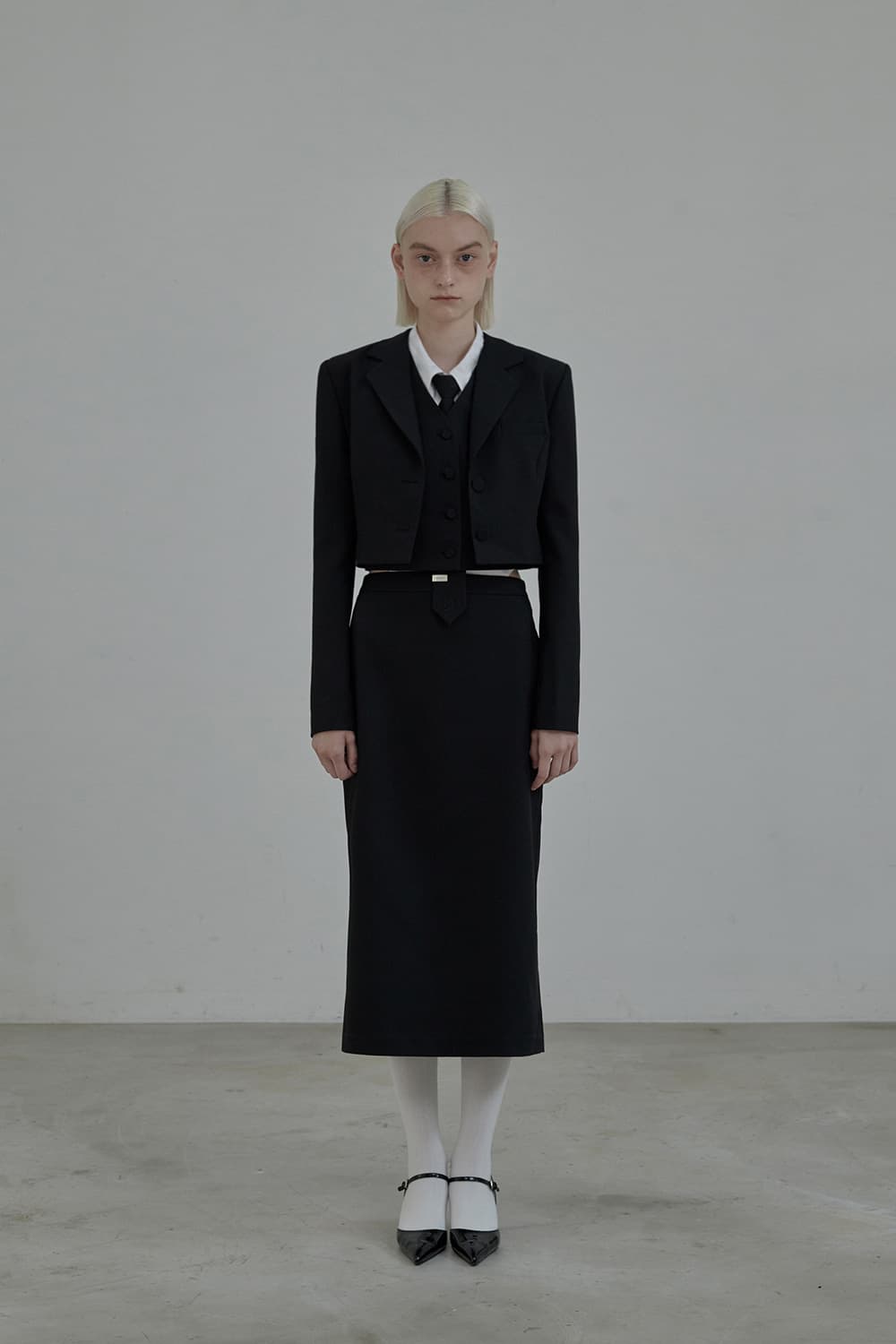 Hourglass Long Skirt - Black
