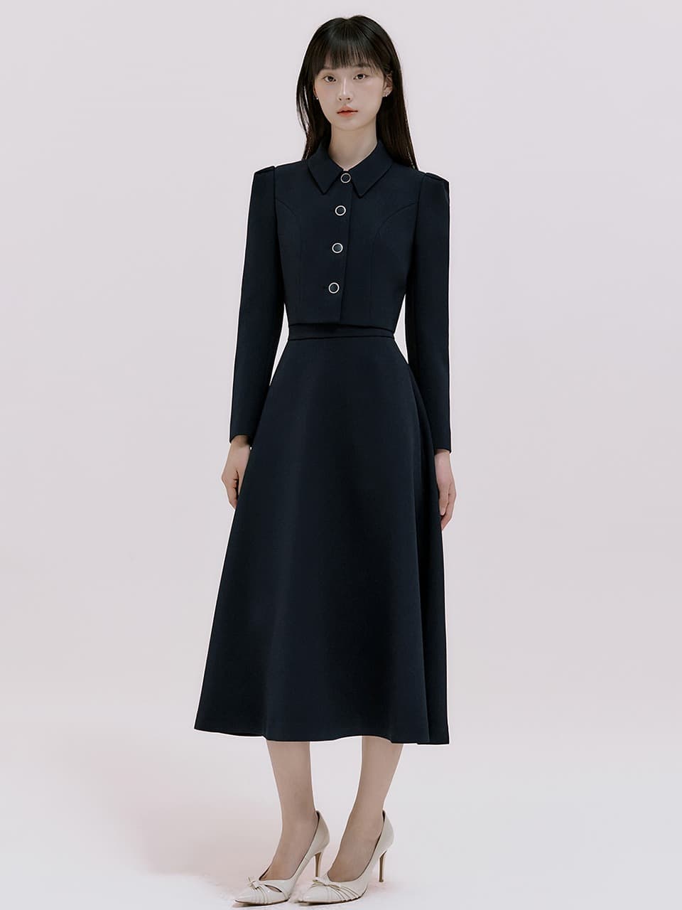 Signe flare skirt_Navy