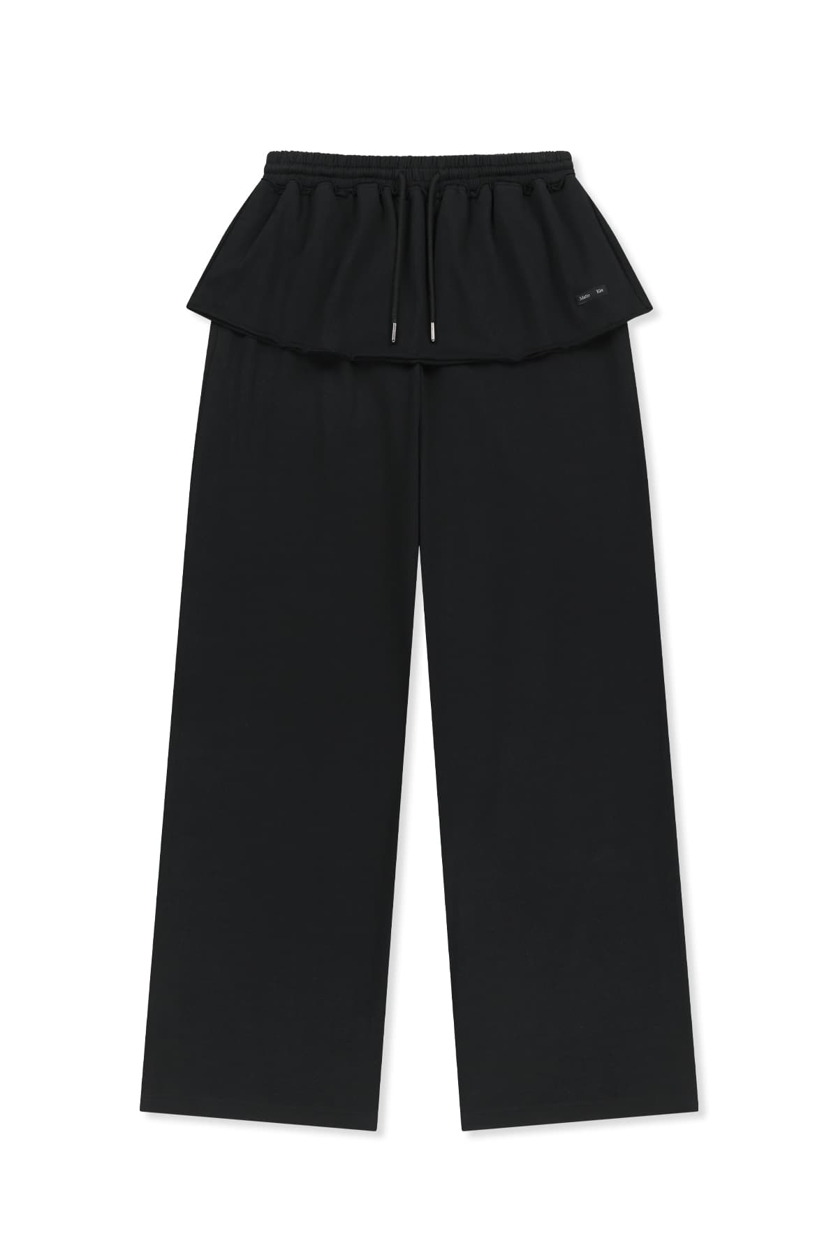 LAYERED SKIRT JERSEY PANTS IN BLACK