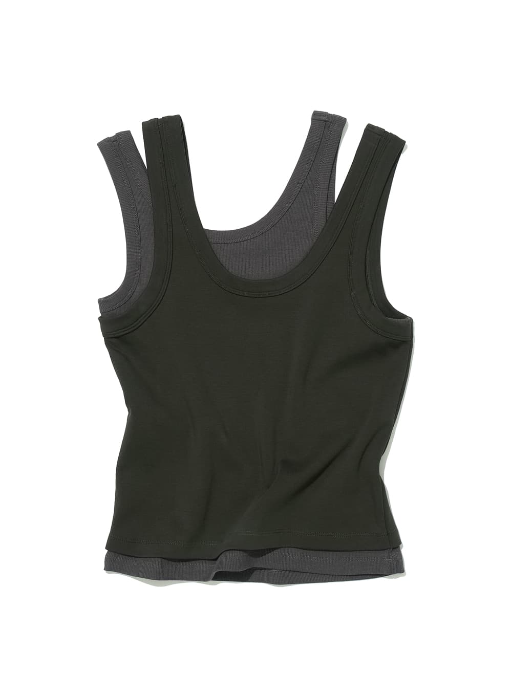 OVERLAY SLEEVELESS_KHAKI BROWN