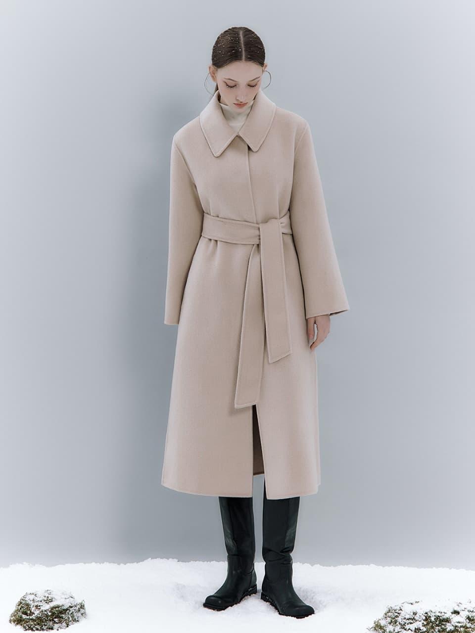 Mariel silk-cashmere coat_Beige