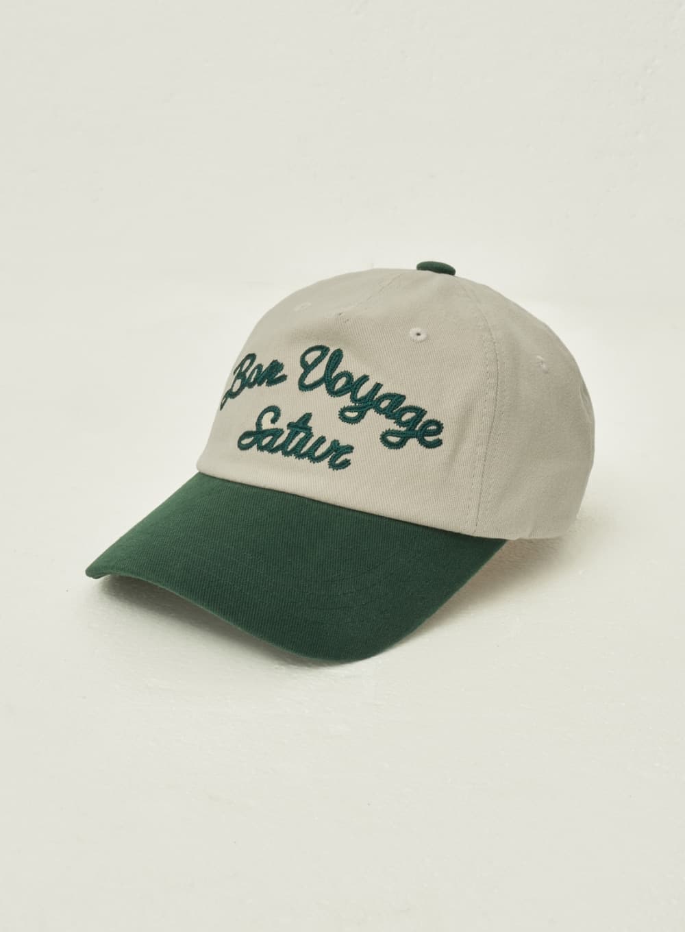 Bon Voyage Contrast 5 Panel Ball Cap - Deep Green