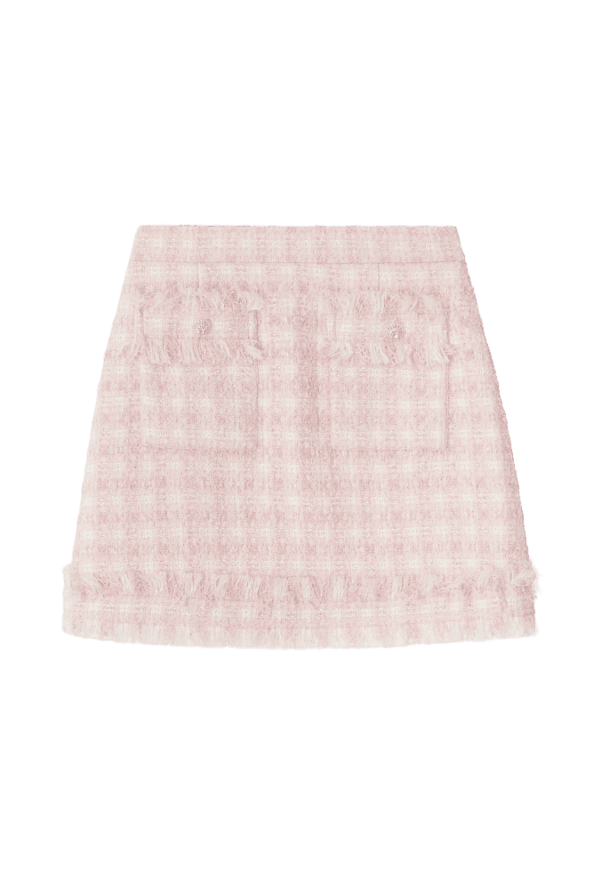 Jewelry Tweed Skirt (Pink) 하트시그널 정규리 착용