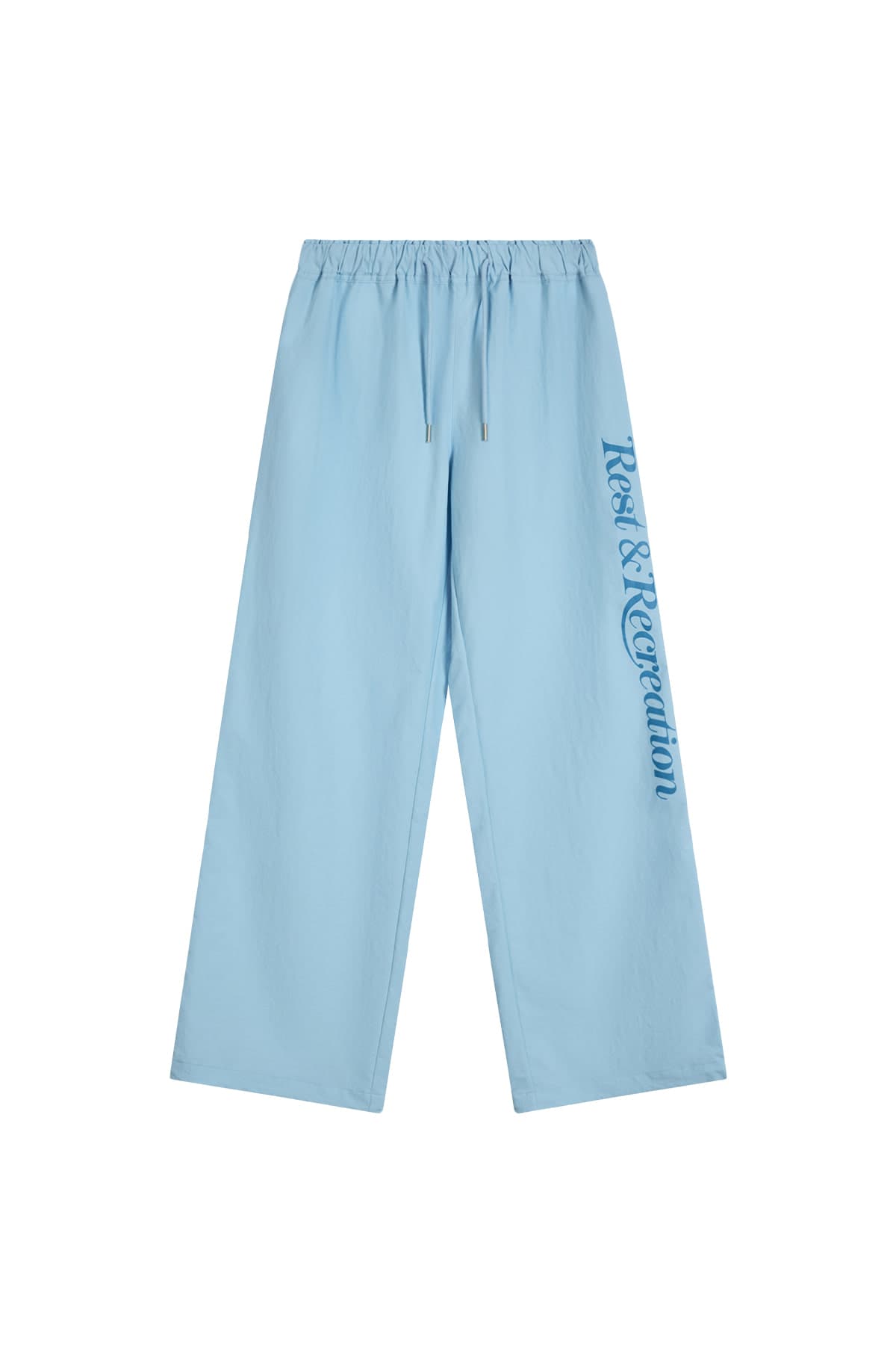 WIDE NYLON PANTS - SKY BLUE