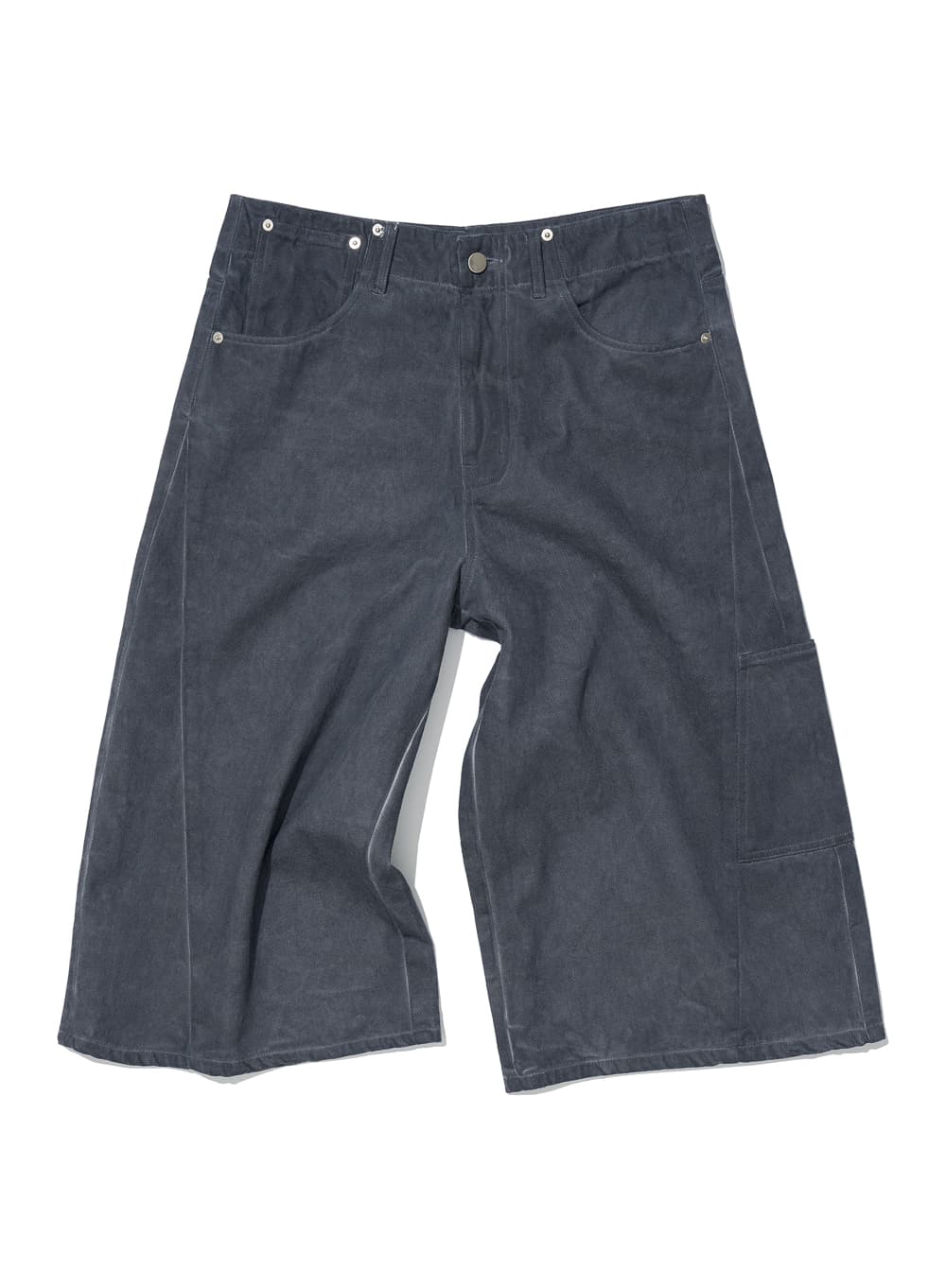 WASHED CARGO BERMUDA SHORTS_CHARCOAL