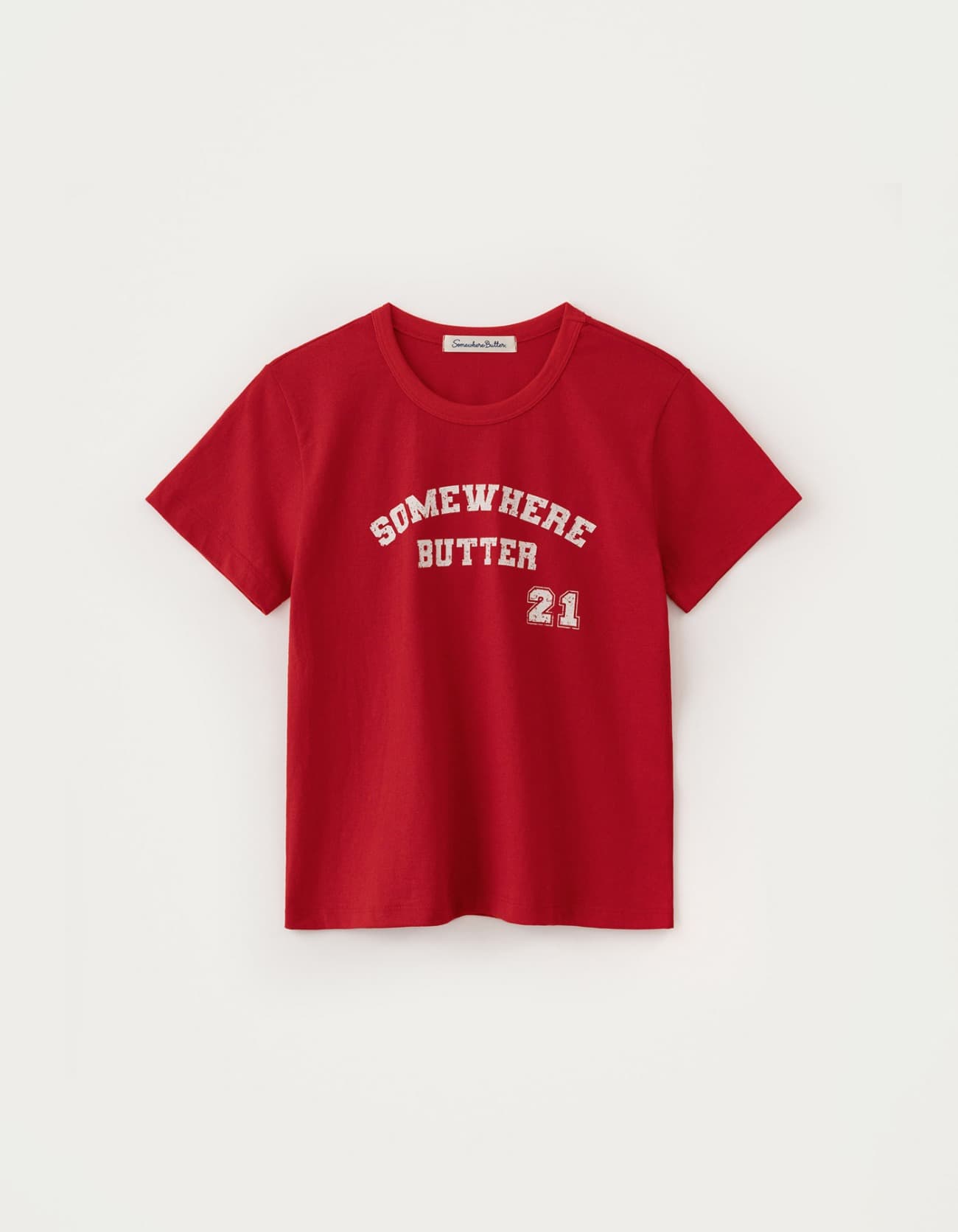 21 Square Logo Top - Red