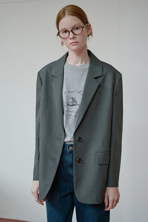 25FN relax-fit basic jacket [CHA]