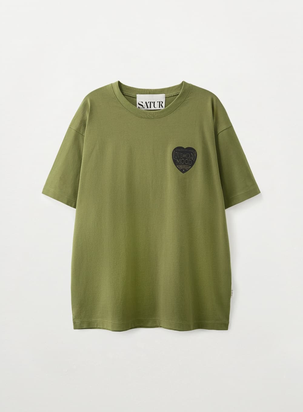 Saturday Mood Small Graphic T-Shirt - Khaki