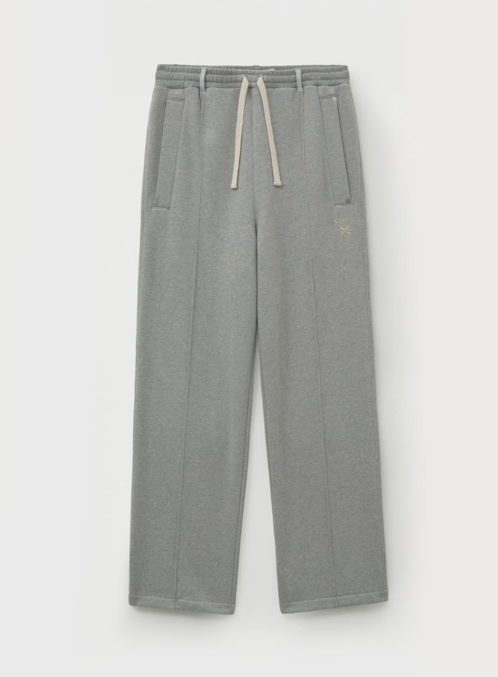 Teo Cotton Banding Sweatpants - Melange Gray