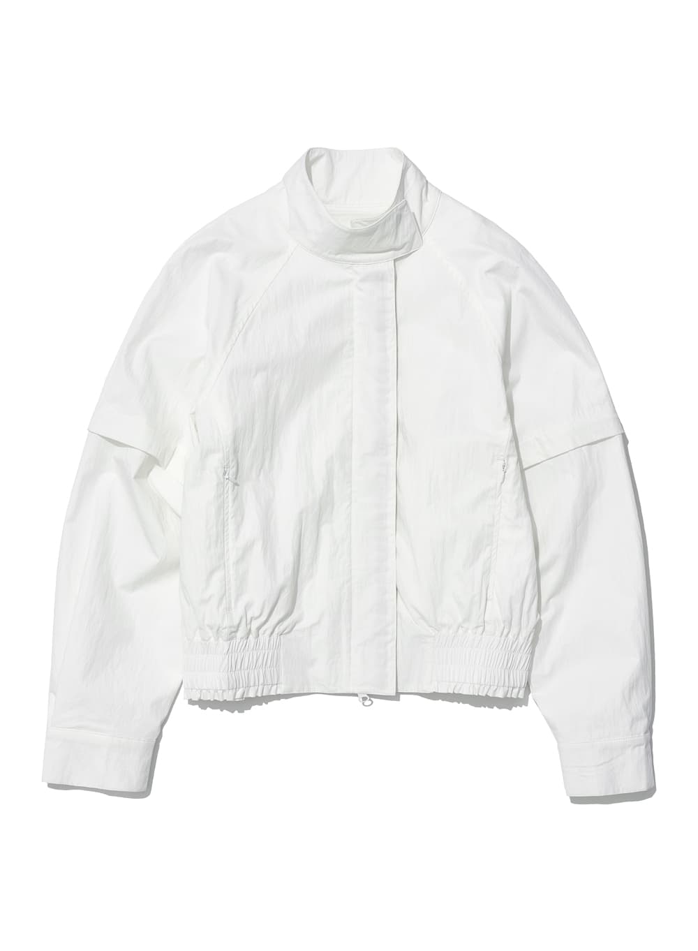 2WAY TRANSFORM COCOON BOMBER JACKET_WHITE