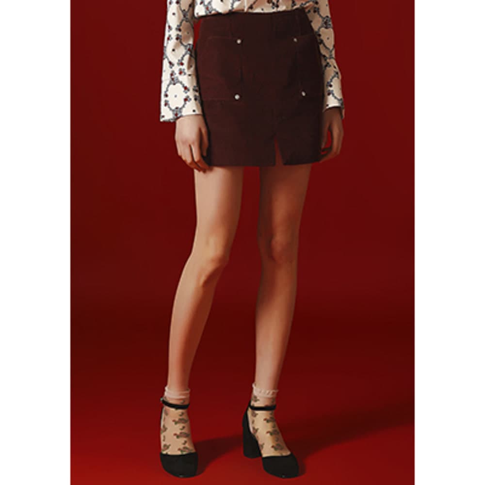 corduroy pocket skirt