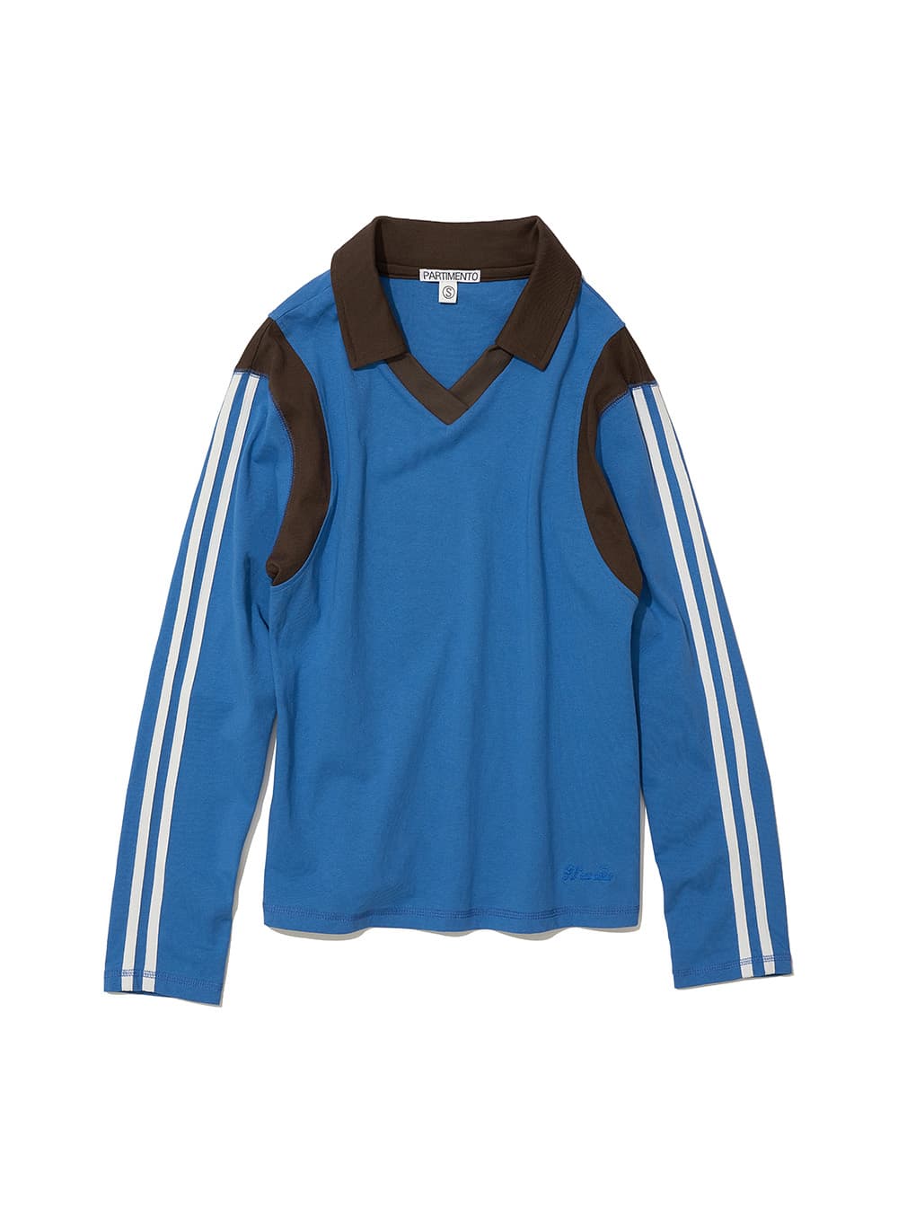 STRIPED COLORBLOCK POLO TEE_BLUE